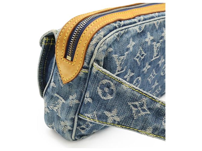 Bum bag in denim Monogram Louis Vuitton Blu Monogramma - vista 5