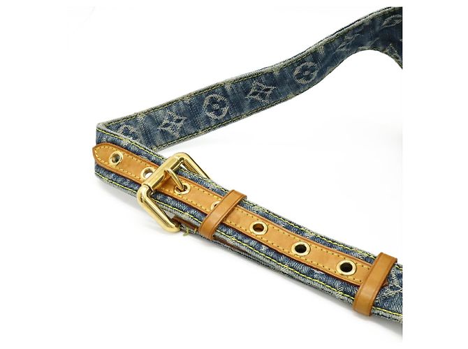 Bum bag in denim Monogram Louis Vuitton Blu Monogramma - vista 6
