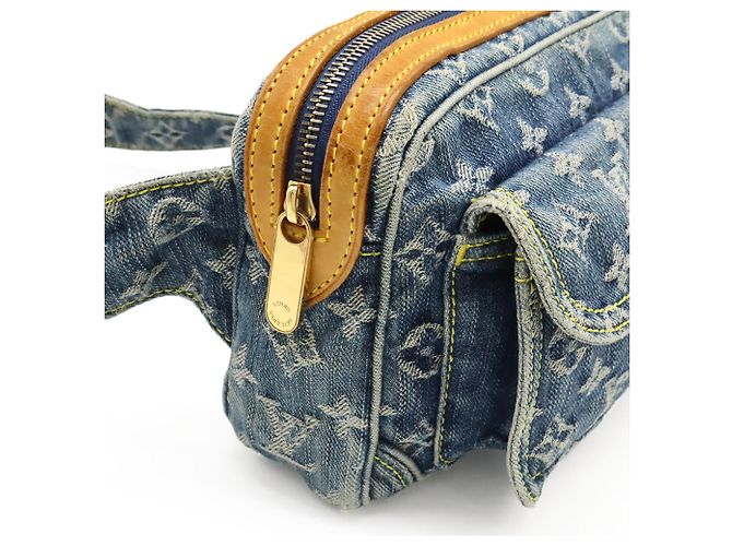 Bum bag in denim Monogram Louis Vuitton Blu Monogramma - vista 7