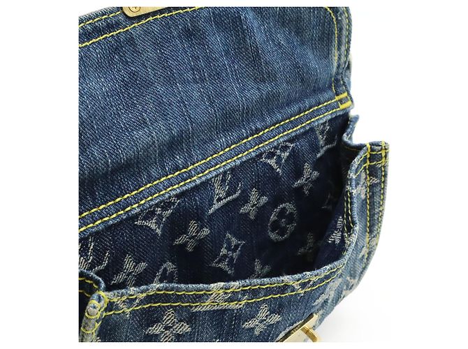 Bum bag in denim Monogram Louis Vuitton Blu Monogramma - vista 9