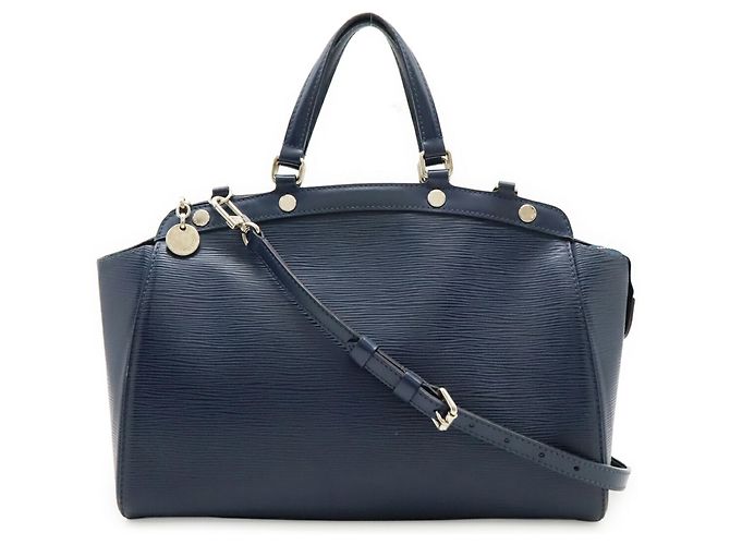 Borsa a mano in pelle Epi Louis Vuitton in blu indaco - vista 2