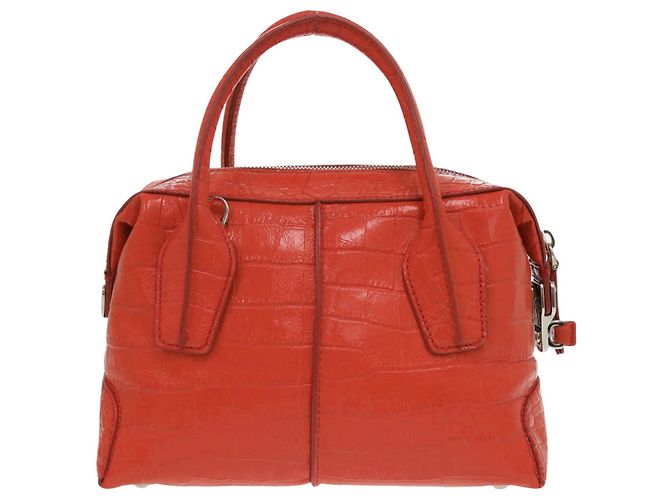 Borsa in pelle rossa con stampa coccodrillo di Tod's Rosso - vista 2
