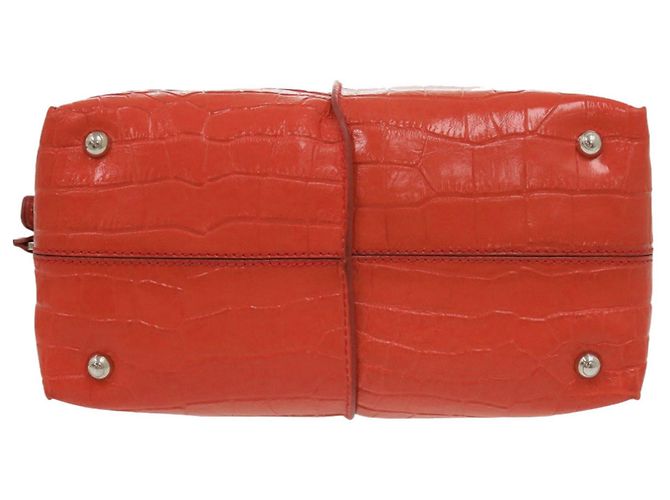 Borsa in pelle rossa con stampa coccodrillo di Tod's Rosso - vista 3