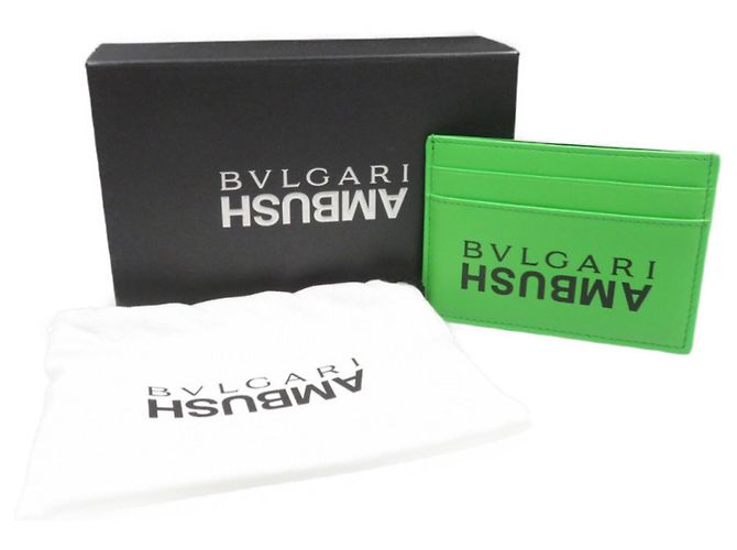 Bulgari Funda de cuero para tarjetas Bvlgari Ambush Collaboration Verde - vista 3