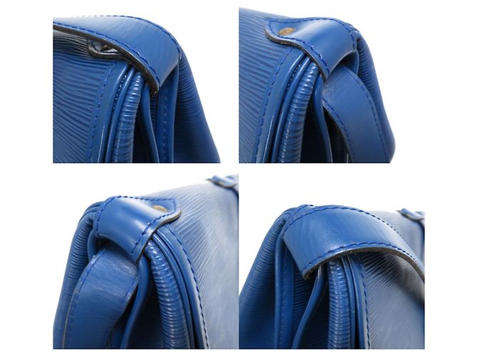 Borsa a Spalla Saumur 35 Epi Louis Vuitton Blu - vista 10