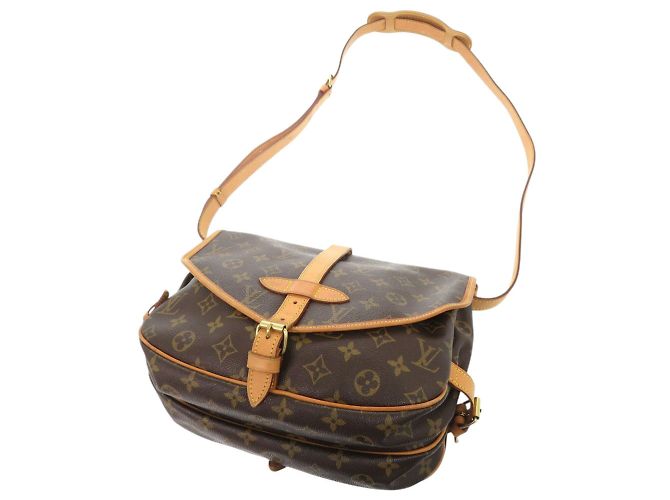 Borsa a Spalla Saumur 30 Monogram Louis Vuitton Marrone Monogramma - vista 5