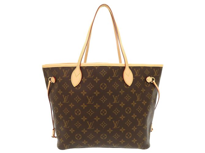 Borsa tote Louis Vuitton Neverfull MM Monogram Rose Beige Marrone - vista 2
