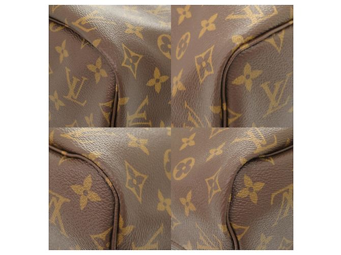 Borsa tote Louis Vuitton Neverfull MM Monogram Rose Beige Marrone - vista 4