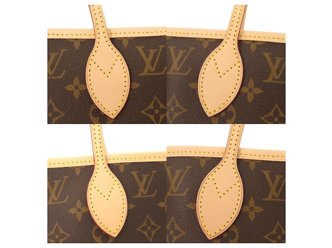 Borsa tote Louis Vuitton Neverfull MM Monogram Rose Beige Marrone - vista 6