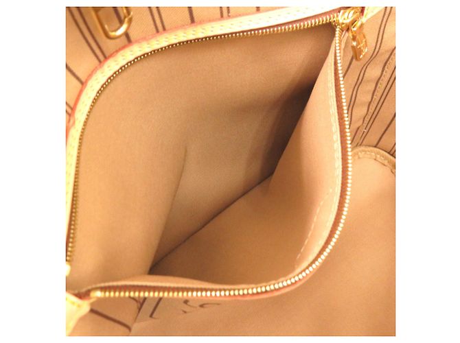 Borsa tote Louis Vuitton Neverfull MM Monogram Rose Beige Marrone - vista 8