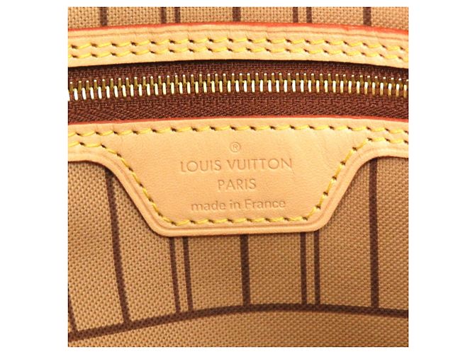 Borsa tote Louis Vuitton Neverfull MM Monogram Rose Beige Marrone - vista 9