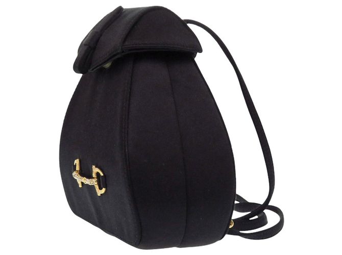 Gucci Horsebit Mini-Rucksack Schwarz - Ansicht 4