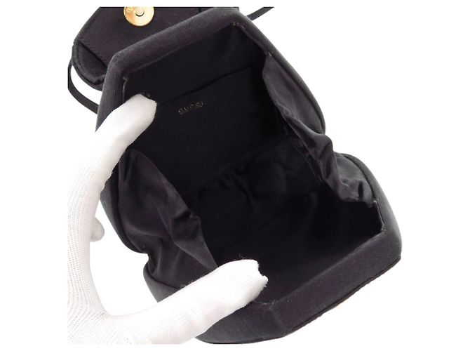 Gucci Horsebit Mini-Rucksack Schwarz - Ansicht 5
