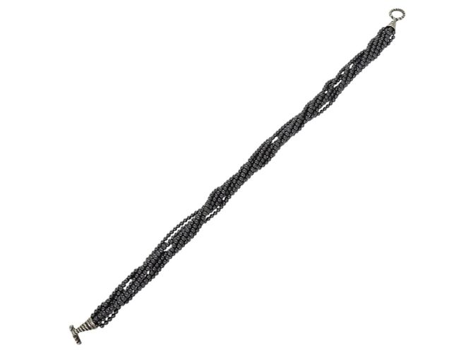 Tiffany & Co. 8-strängige Hämatit Choker-Halskette Silber - Ansicht 7