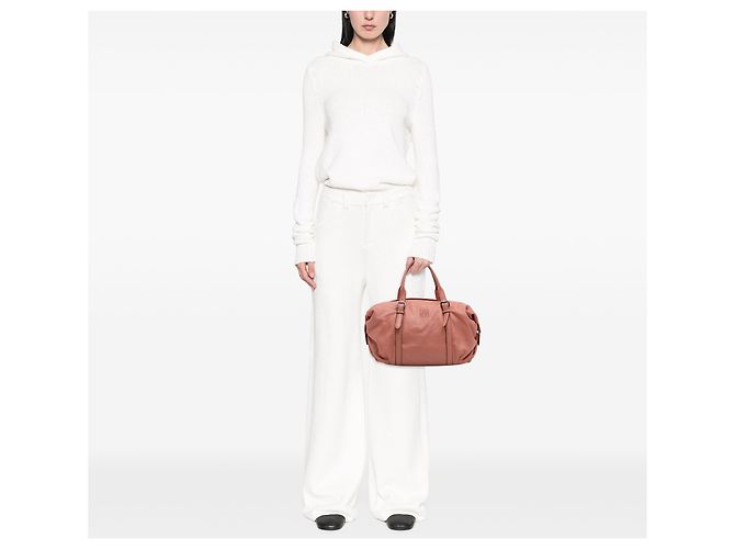 Bolsa Boston em couro laranja com relevo Anagram LOEWE Pescaria - vista 11