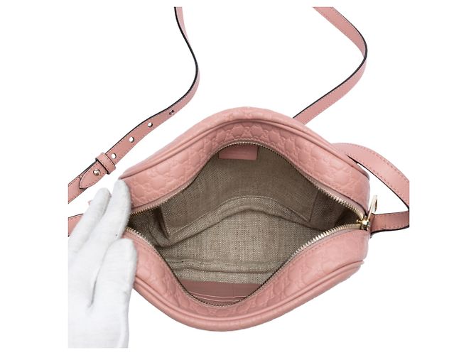 Borsa a tracolla Gucci Pink Microguccissima Bree Rosa - vista 4
