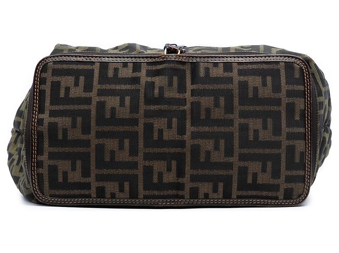 Fendi Brown Zucca Canvas and Nylon Foldable Tote - view 3