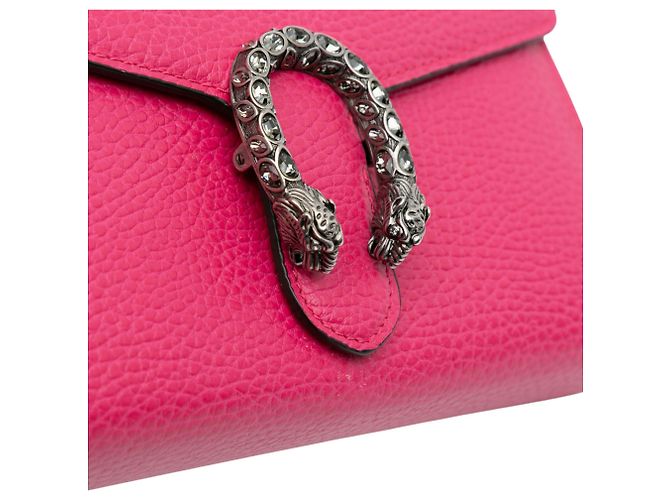 Cartera Mini Dionysus de Cuero Rosa de Gucci con Cadena - vista 8