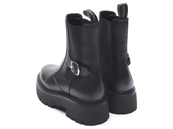 Stivali Chelsea Bulky Céline in pelle nera Nero - vista 2