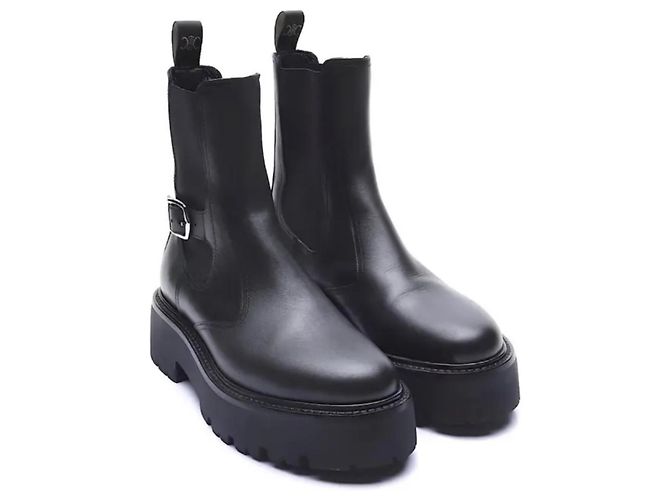 Stivali Chelsea Bulky Céline in pelle nera Nero - vista 3