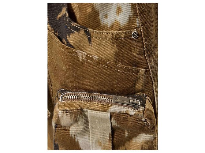 Falda mini cargo de camuflaje Blumarine con cinturón marrón beige Castaño - vista 12