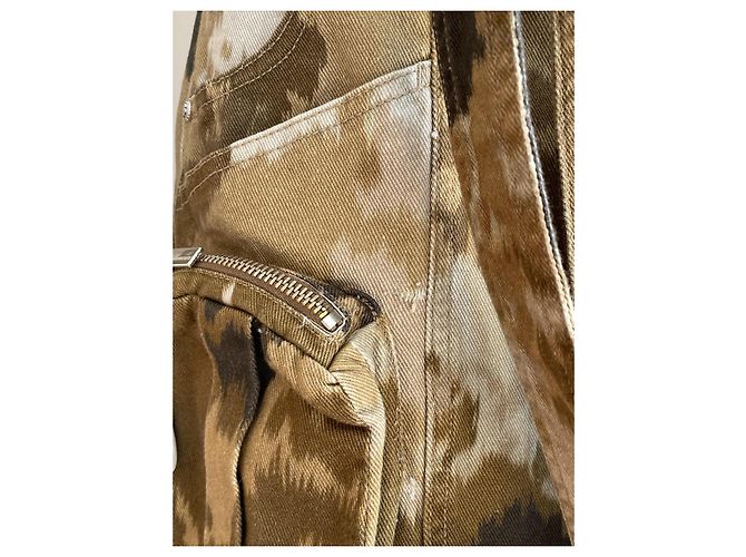 Falda mini cargo de camuflaje Blumarine con cinturón marrón beige Castaño - vista 8