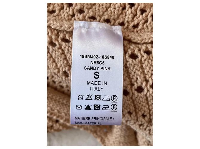 Falda de punto Chloé algodón rosa arena Beige - vista 7