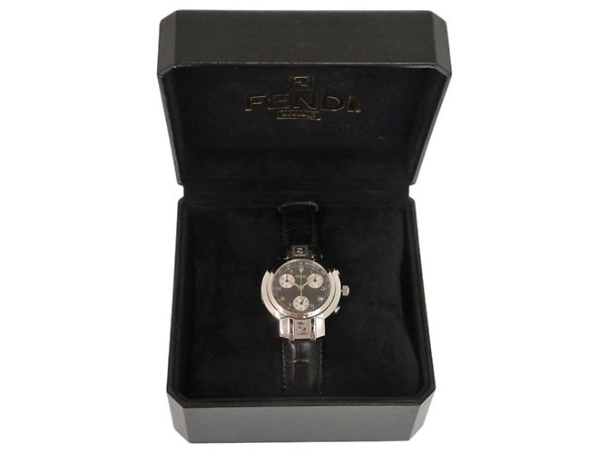 Fendi 4500L Horology Chronograph Uhr Schwarz - Ansicht 2