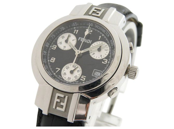 Fendi 4500L Horology Chronograph Uhr Schwarz - Ansicht 5
