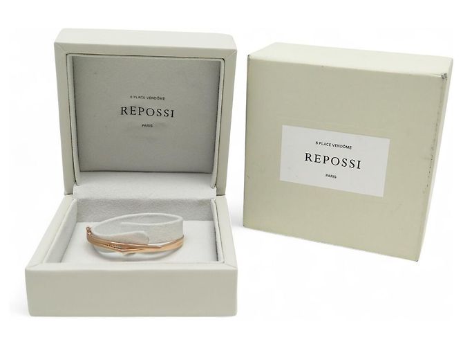 NUOVO BRACCIALE REPOSSI ANTIFER BAF0BDPG00000 14CM IN ORO ROSA 18K 18G BANGLE D'oro - vista 11