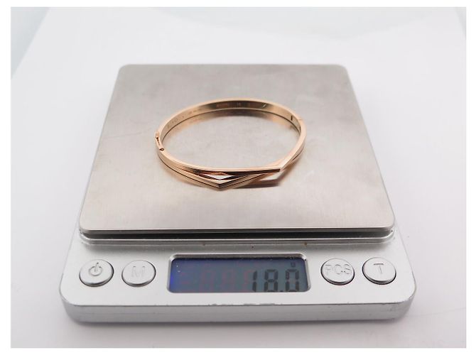 NUOVO BRACCIALE REPOSSI ANTIFER BAF0BDPG00000 14CM IN ORO ROSA 18K 18G BANGLE D'oro - vista 6
