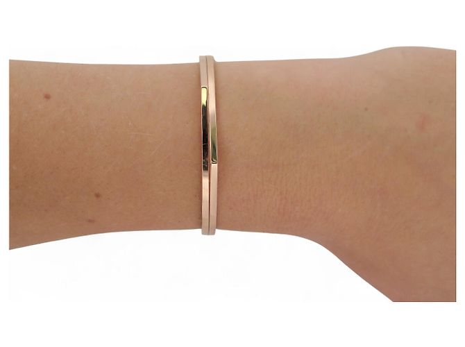 NUOVO BRACCIALE REPOSSI ANTIFER BAF0BDPG00000 14CM IN ORO ROSA 18K 18G BANGLE D'oro - vista 9