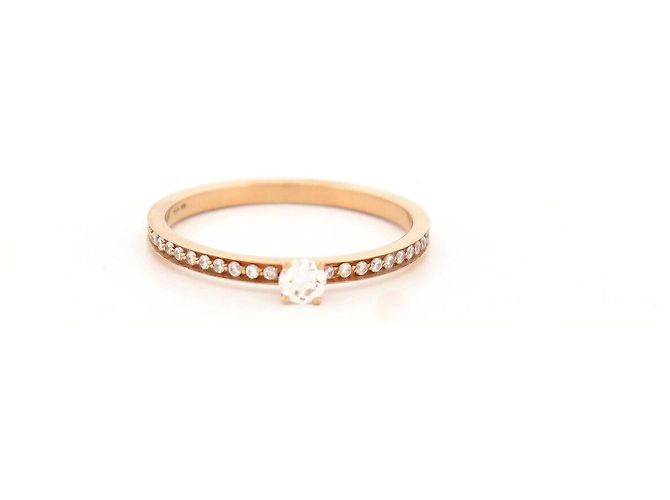 NEUER VANRYCKE SOLITÄR-RING MIT DIAMANTEN IN 18K ROSEGOLD T53 - Ansicht 2