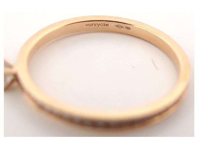 NEUER VANRYCKE SOLITÄR-RING MIT DIAMANTEN IN 18K ROSEGOLD T53 - Ansicht 6