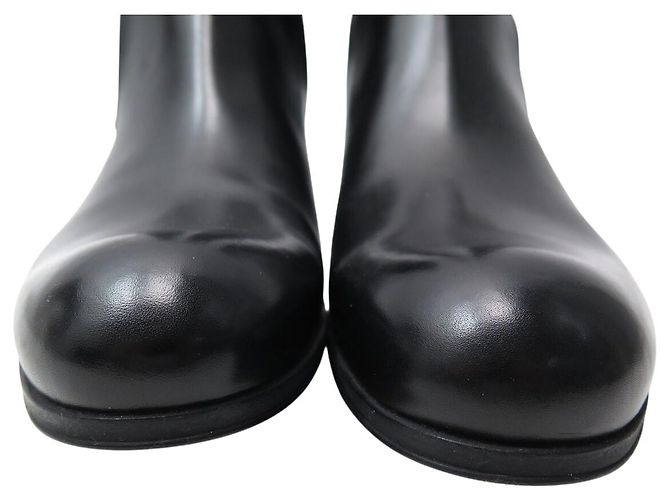 NUOVE STIVALI ANKLE BOROUGH LOUIS VUITTON 9 43 PELLE NERA Nero - vista 4