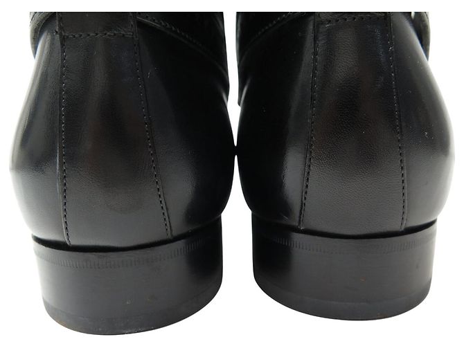 NUOVE STIVALI ANKLE BOROUGH LOUIS VUITTON 9 43 PELLE NERA Nero - vista 5