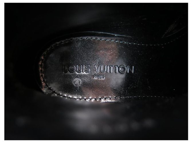 NUOVE STIVALI ANKLE BOROUGH LOUIS VUITTON 9 43 PELLE NERA Nero - vista 9