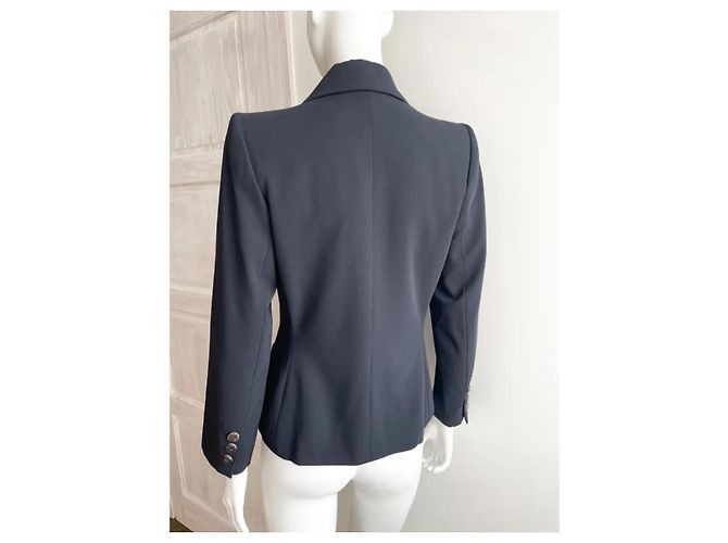 Blazer de lana negro Yves Saint Laurent Rive Gauche - vista 3