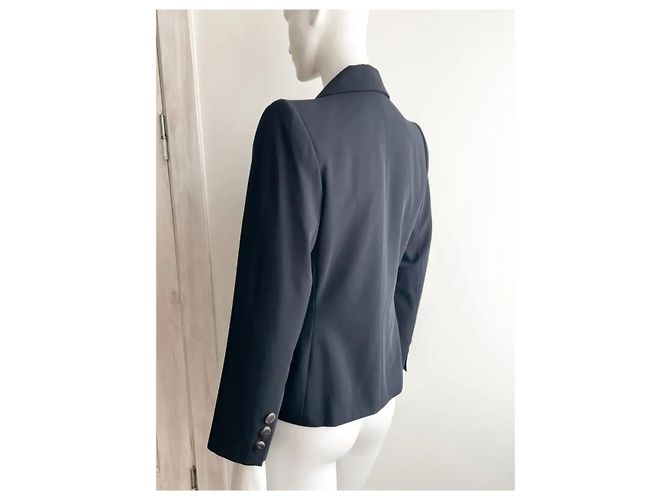 Blazer de lana negro Yves Saint Laurent Rive Gauche - vista 4