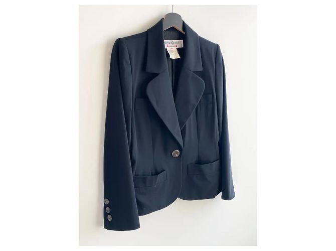 Blazer de lana negro Yves Saint Laurent Rive Gauche - vista 5