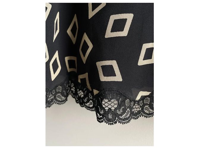 Dolce & Gabbana Rock aus Viskose mit Spitzendetails Schwarz Weiß - Ansicht 4