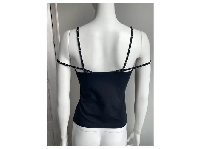 Canotta con spalline borchiate Versace Jeans Couture Nera Nero - vista 5