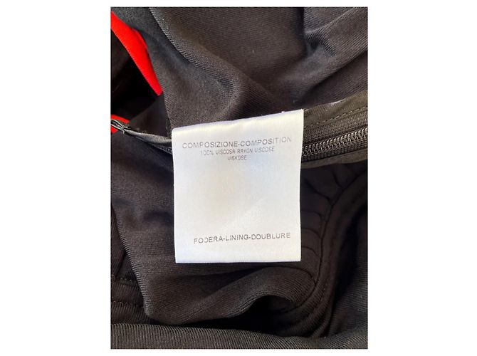 Top Peplum Gucci Nero Viola Rosso Viscosa Porpora - vista 5