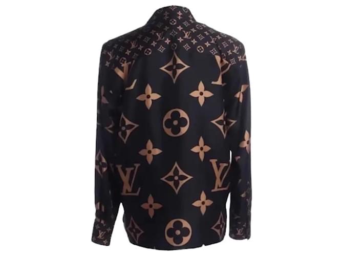 Louis Vuitton Monogramm Seidenbluse Schwarz - Ansicht 11