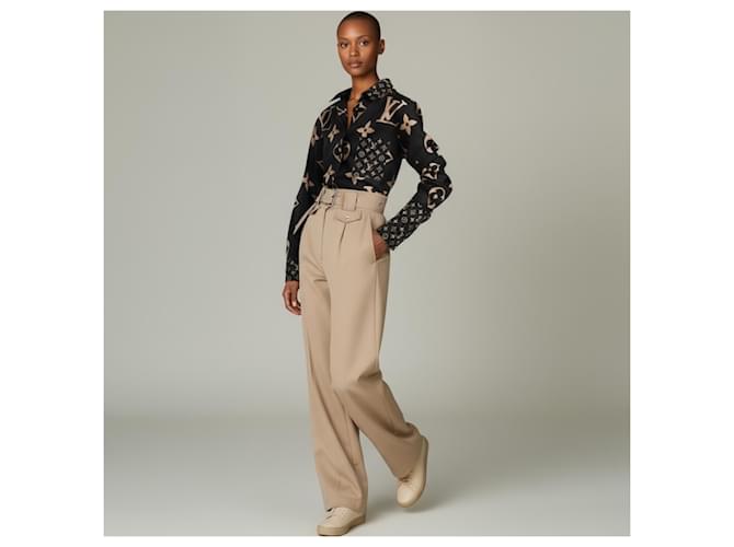 Louis Vuitton Monogramm Seidenbluse Schwarz - Ansicht 4