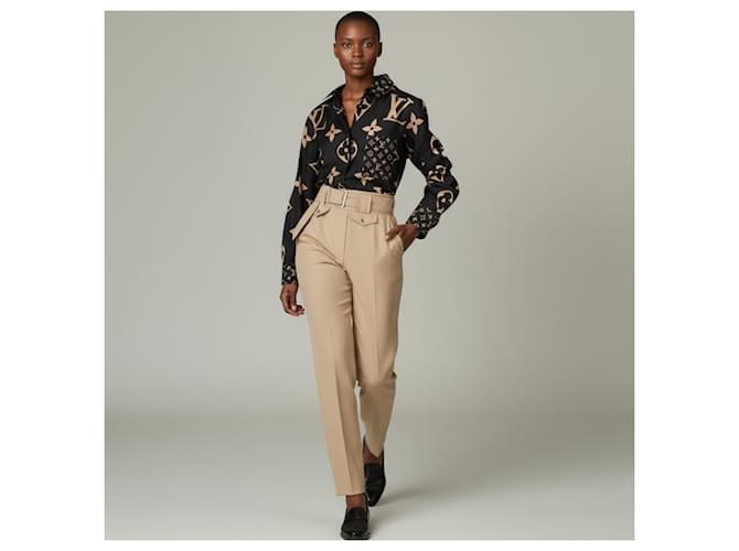 Louis Vuitton Monogramm Seidenbluse Schwarz - Ansicht 5