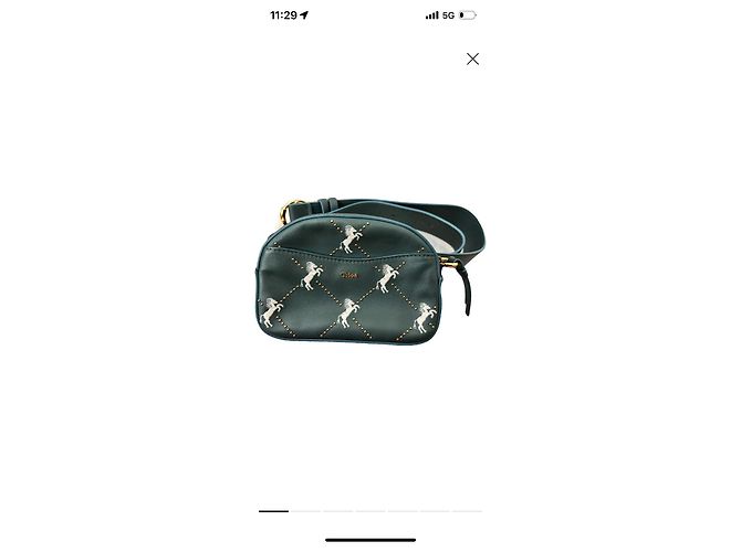 Borsa a cintura Chloé blu in pelle - vista 2