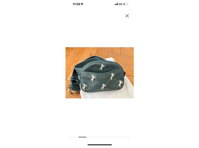 Borsa a cintura Chloé blu in pelle - vista 4