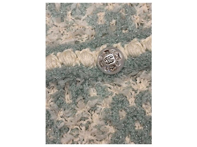Colete Chanel de algodão verde - vista 6