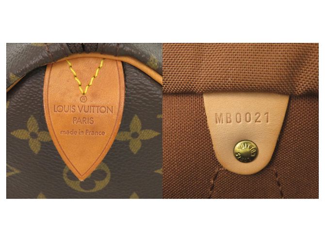 Borsa Louis Vuitton Speedy 35 Monogram Marrone Monogramma - vista 10